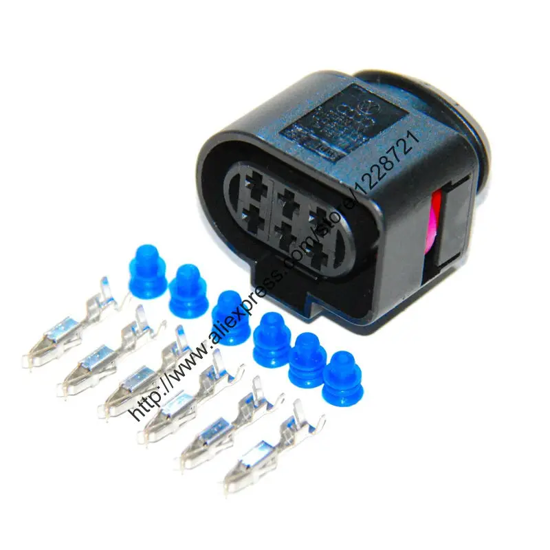 10 компл./лот 6pin 1J0973733 O2 штекер для датчика кислорода Разъем Автомобильный