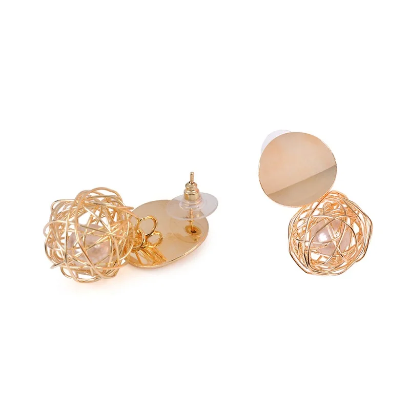 Женские ажурные серьги подвески Find Me модные висячие с имитацией жемчуга