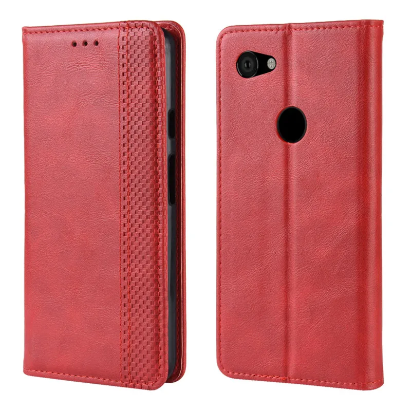 red Для Google Pixel 3a XL чехол Google Pixel 3a Роскошный кожаный флип-чехол для телефона s для Google Pixel 3A XL без магнитов - Цвет: red