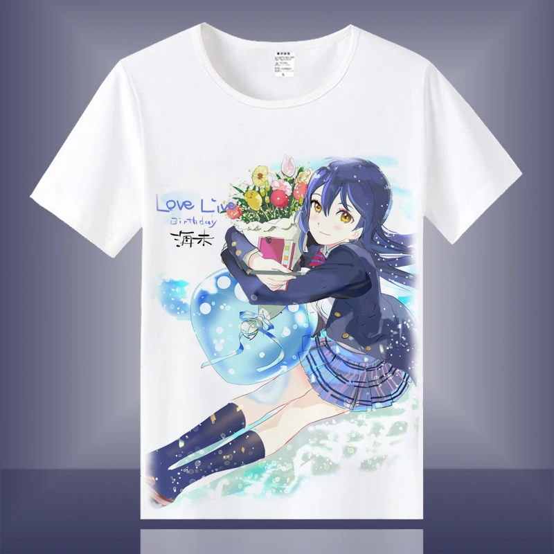 Унисекс аниме Cos LoveLive! Повседневная хлопковая Футболка с принтом Кодори минами
