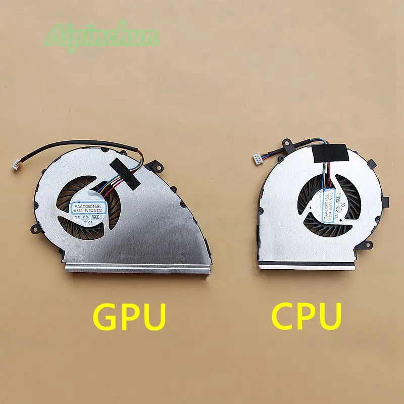 Ноутбук радиатора Процессор GPU вентилятор охлаждения для MSI GE72VR GP72MVR 6RF MS-179B 16J8 16JB кулер PAAD06015SL N366 N372 N402 N404