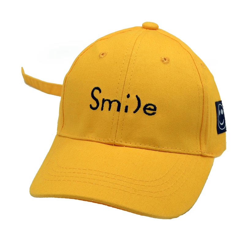 Детская бейсболка с вышивкой и надписью Smile летняя туристическая Кепка От Солнца