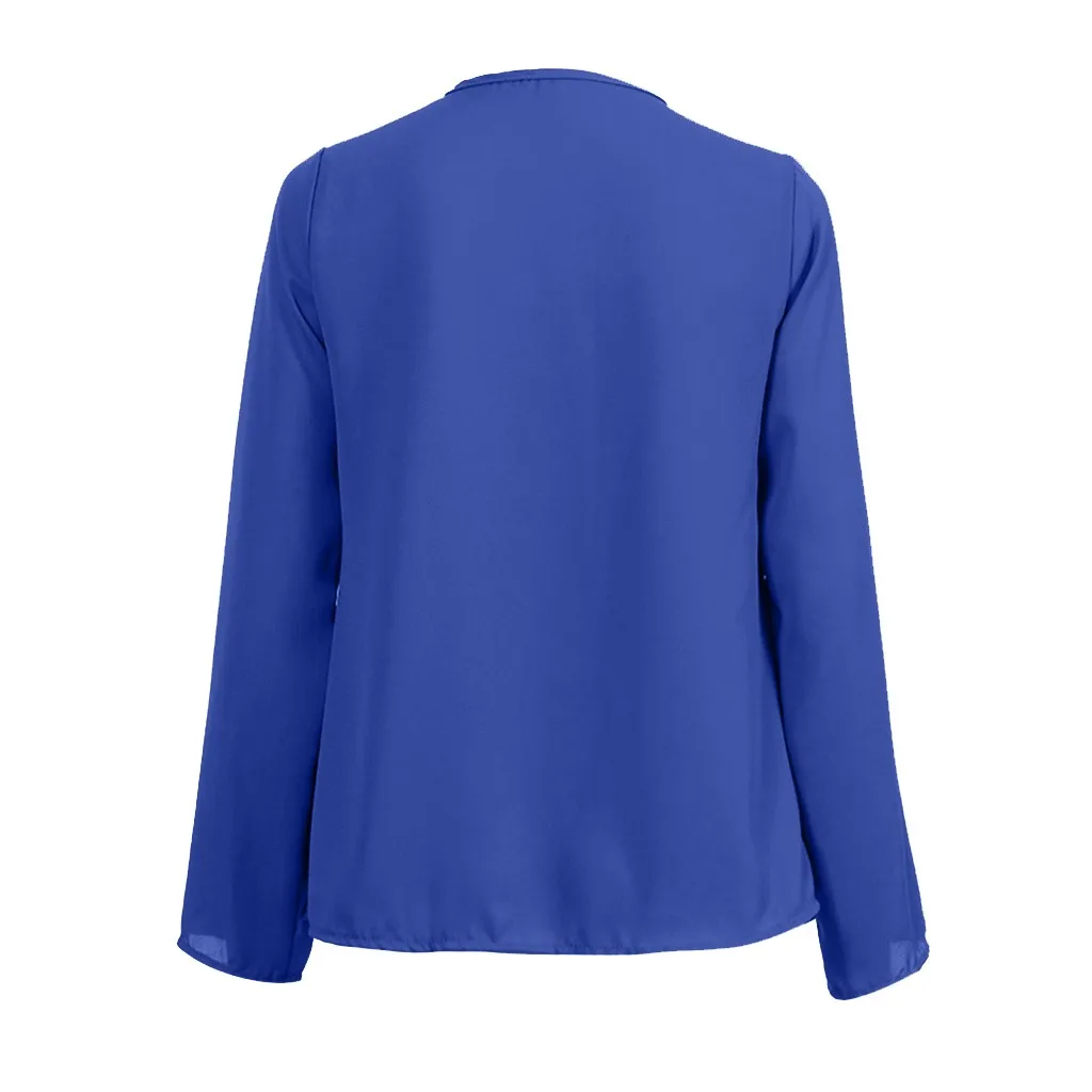 Женские однотонные шифоновые летние блузы с рукавом 3/4 повседневные свободные