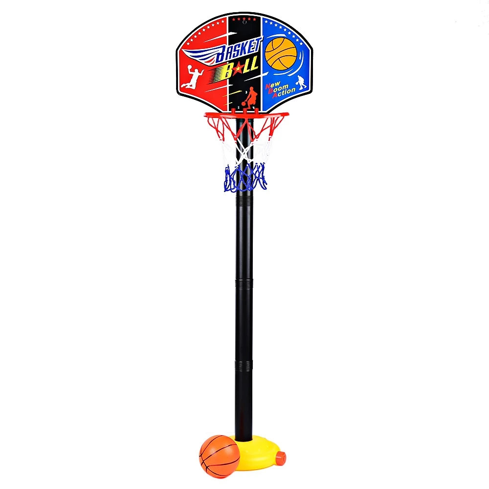 2PCS/Set Indoor Outdoor Super Adjustable Basketball Stand Sport Set Kid Fitness Toy with Inflator Ball Backboard Kit |