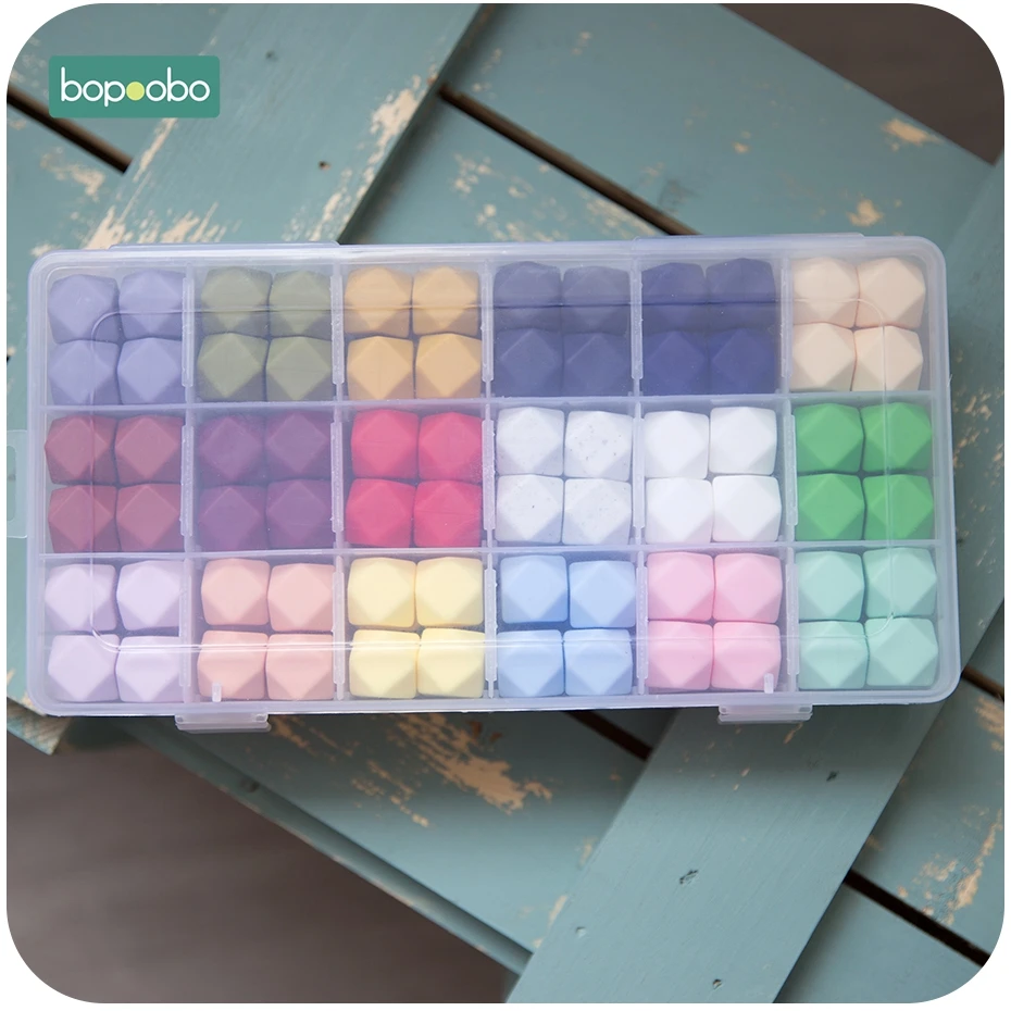 10 шт. шестигранные силиконовые мини бусины для прорезывания зубов 14 мм без BPA