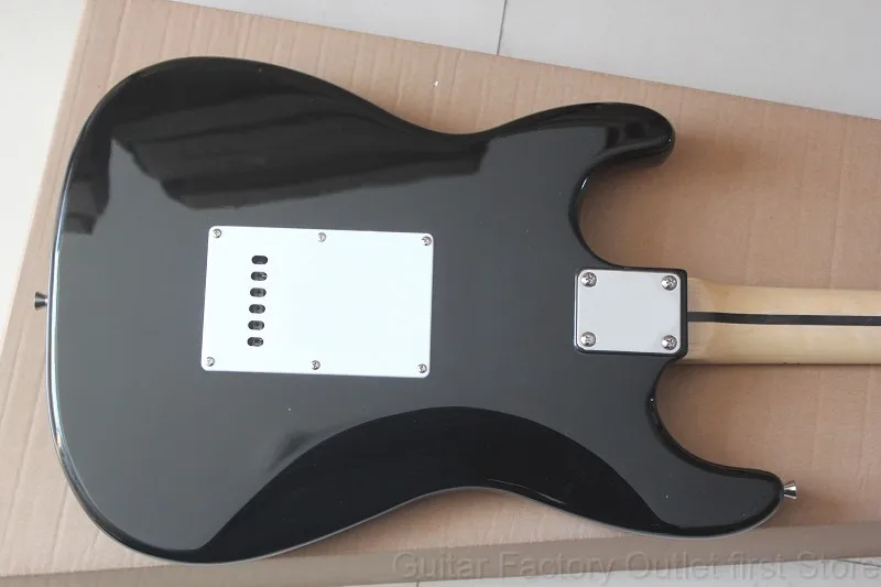Заводской магазин кленовый зубчатый гриф винтажная черная гитара Yngwie Malmsteen Big Head