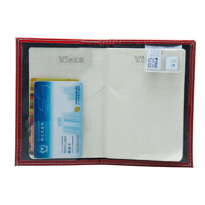 2018 дорожная деловая однотонная ярко красная Обложка для паспорта из