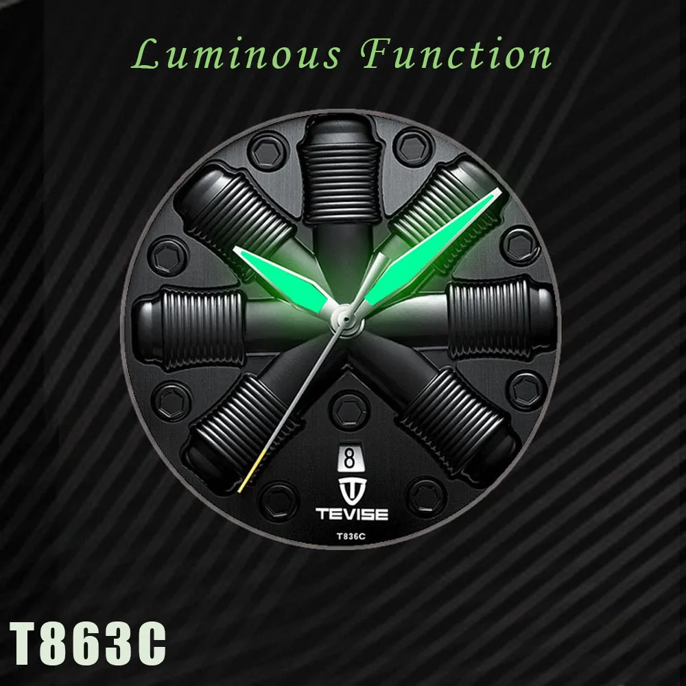 Tevise Мужские автоматические часы деловые мужские механические наручные