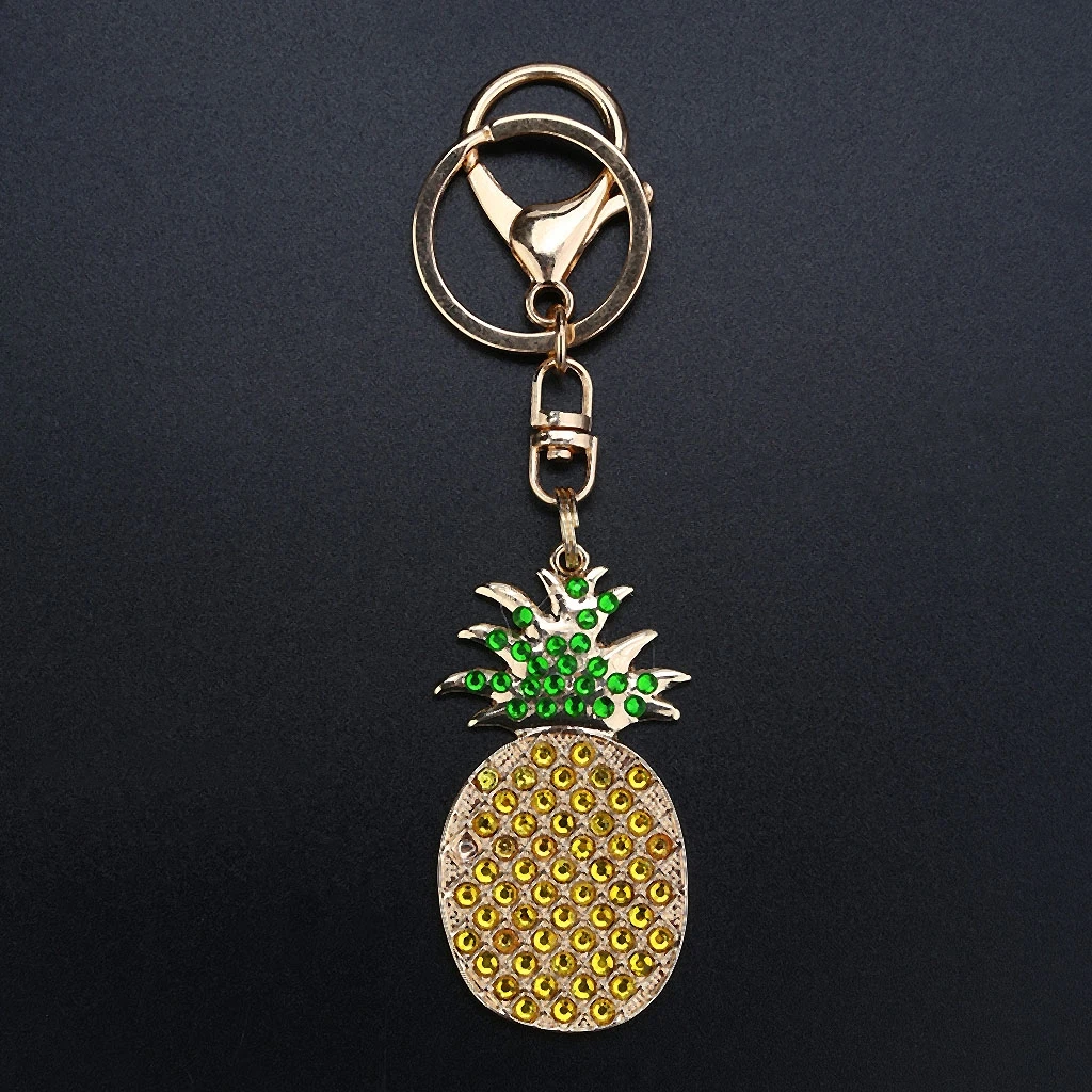 1pcs pineapple 1-5 шт DIY алмазная цепочка для ключей специальная форма полная алмазная картина брелок для ключей вышивка крестиком женская сумка рождественский декор - Цвет: 1pcs pineapple