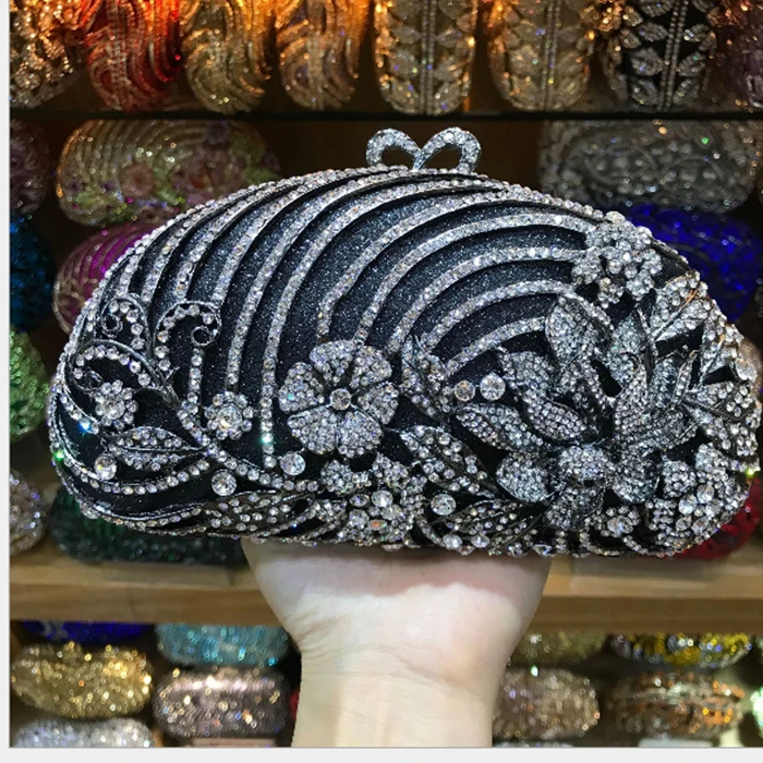 

Luxury XIYUAN Evening Bag Gold Silver Diamond Party clutch Purse Women Wedding Bridal Chain Handbags Mini Shoulder messenger Bag