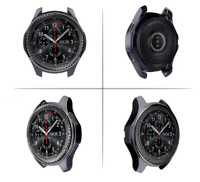 Защитный чехол для часов Samsung Gear S3 S4 42 мм 46 из ТПУ с гальваническим покрытием |