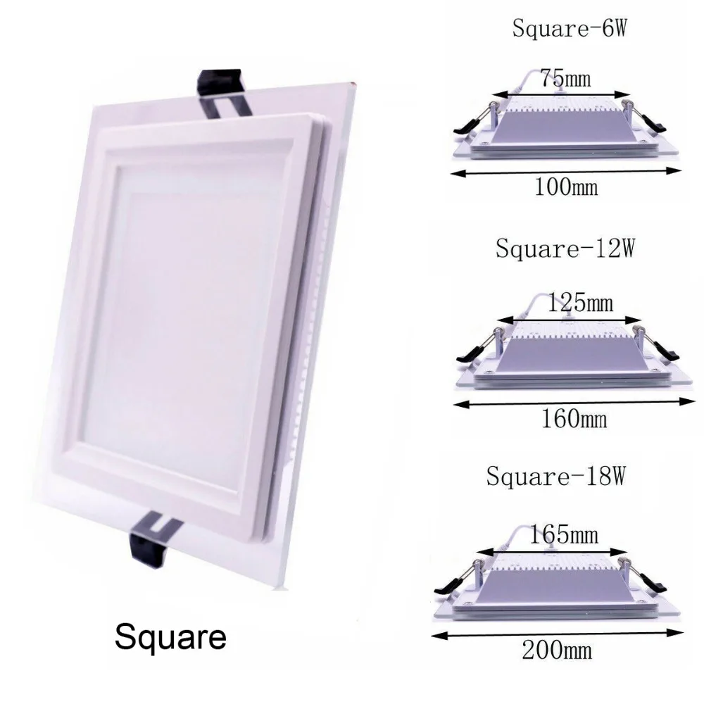 Диммируемая тонкая светодиодная стеклянная панель Точечный светильник