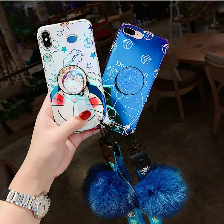 4 шт для Сэм S9 плюс Doraemon мультфильм чехол, Blue Ray мягкая задняя крышка телефон для samsung Galaxy S10 S8 S9 примечание 9 Note8+ ремень