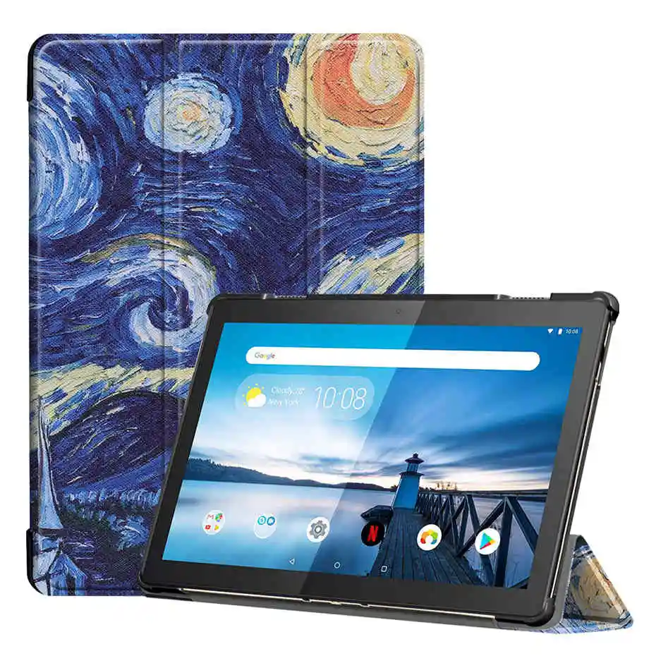 Магнитный чехол из искусственной кожи для lenovo Tab M10 TB-X605F TB-X605L 10,", чехол для планшета с бесплатной защитой экрана+ стилус