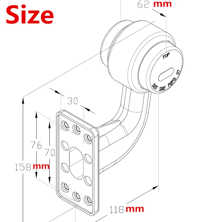 1 пара 2 ''10-30 V светодиодный резиновый стебель световые маркеры Контурные лампы индикаторные огни внешние фонари заднего хода для прицепов грузовых автомобилей