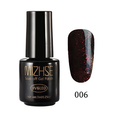 HZ006 MIZHSE голографический Гель-лак 102 цвет Светодиодный УФ-гель Платиновые блестки художественный Гель-лак для ногтей блестящая Лазерная блестка серебро золото бриллиант - Цвет: HZ006