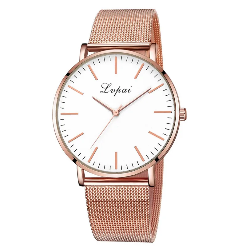 

LVPAI top brand luxury women Quartz watch Temperament Analog Lady Stainless Steel Mesh Belt Ladies wristWatch bayan kol saati A4