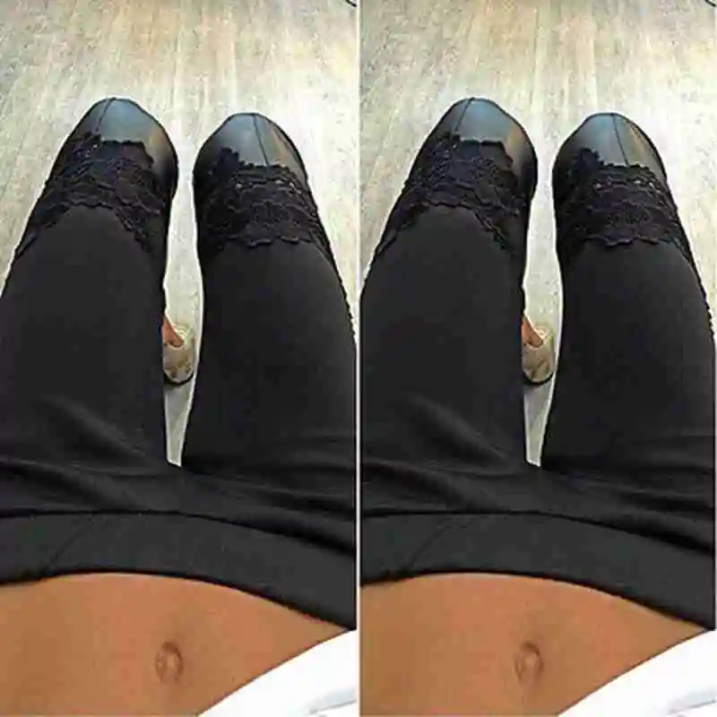 Женские брюки-карандаш Fanshion Классические облегающие брюки из овчины с цветочным