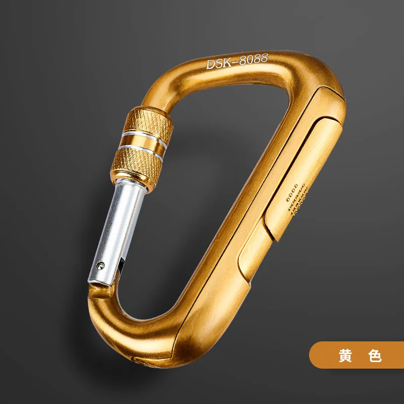 Gold Новинка, карабин, USB Зажигалка, перезаряжаемая электрическая зажигалка, сменная нагревательная спираль, турбо, многофункциональные Плазменные аксессуары - Цвет: Gold