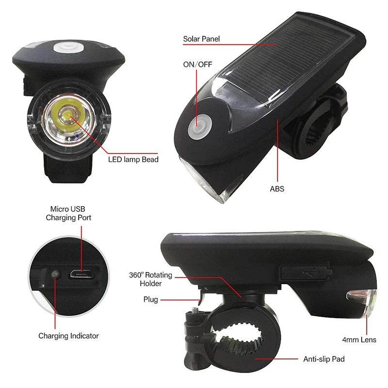 Высокая ёмкость Встроенный батарея USB перезаряжаемые велофары супер яркий