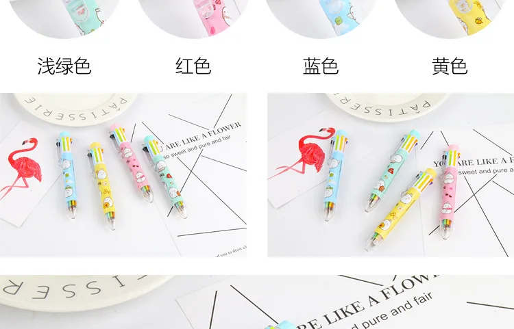 Molang кролик 8 цветов короткая и толстая шариковая ручка мультяшная шариковая ручка с животным школьные офисные принадлежности канцелярские принадлежности подарок