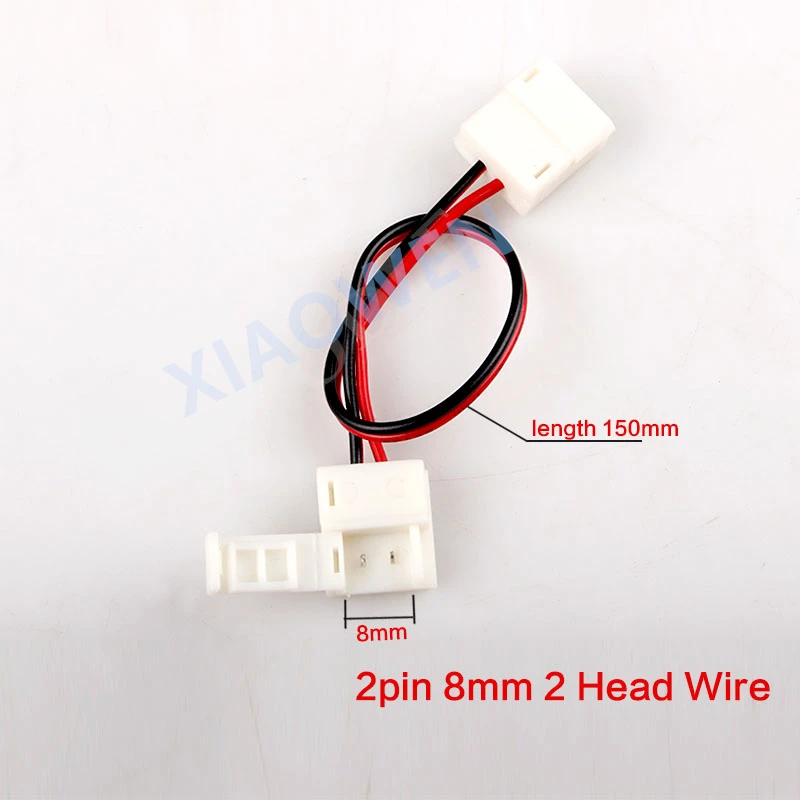 2Pin 4pin 8 мм 10 RGB Одноцветный провод без пайки Угловой коннектор кабель адаптер для
