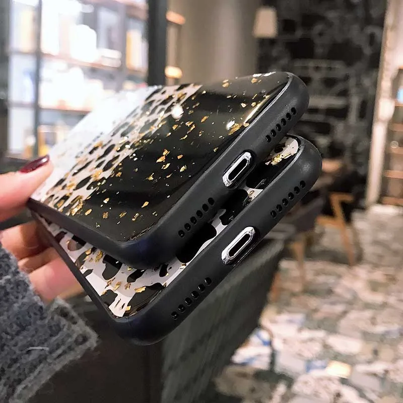 Золотой блестящий чехол для iphone X XR XS MAX 7 8 6 6s Plus глянцевый из ТПУ Samsung Galaxy S10 Lite S9 S8