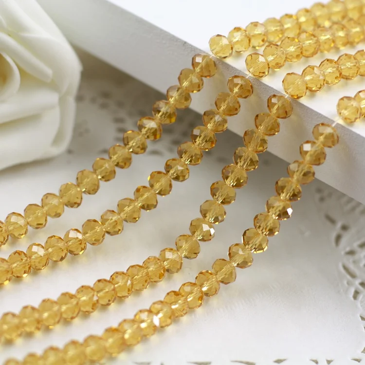 5040 AAA высокое качество кристально чистый AB Цвет свободный кристалл стекло Rondelle beads. 2 мм 3 мм 4 мм, 6 мм, 8 мм 10 мм, 12 мм - Цвет: Gold Shadow