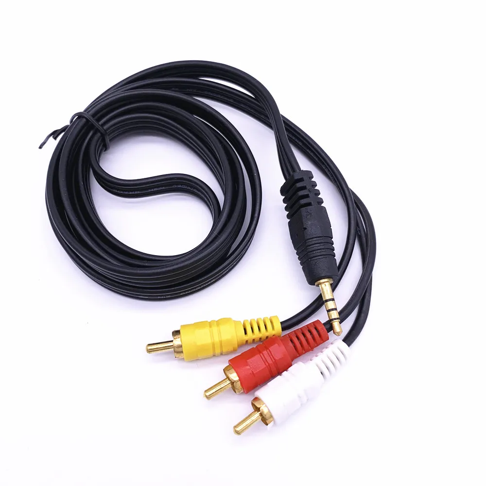 Кабель от 3 5 мм до 3RCA AV A V для телевизора кабель подключения к видеокамере