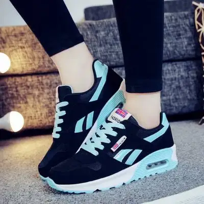 black blue 01 Женская обувь весенние кроссовки Air Zoom Макс Подушка кроссовки Женская прогулочная обувь Бег Спортивная обувь для женщин - Цвет: black blue 01