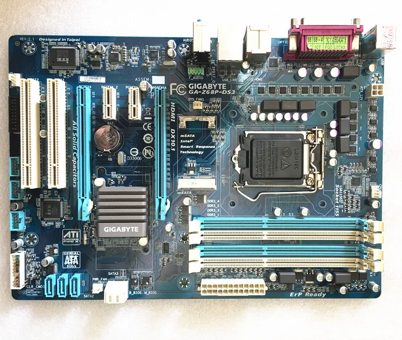 Б/у оригинальная материнская плата Z68 для настольных плат Gigabyte GA-Z68P-DS3 DDR3 LGA 1155 Z68P-DS3