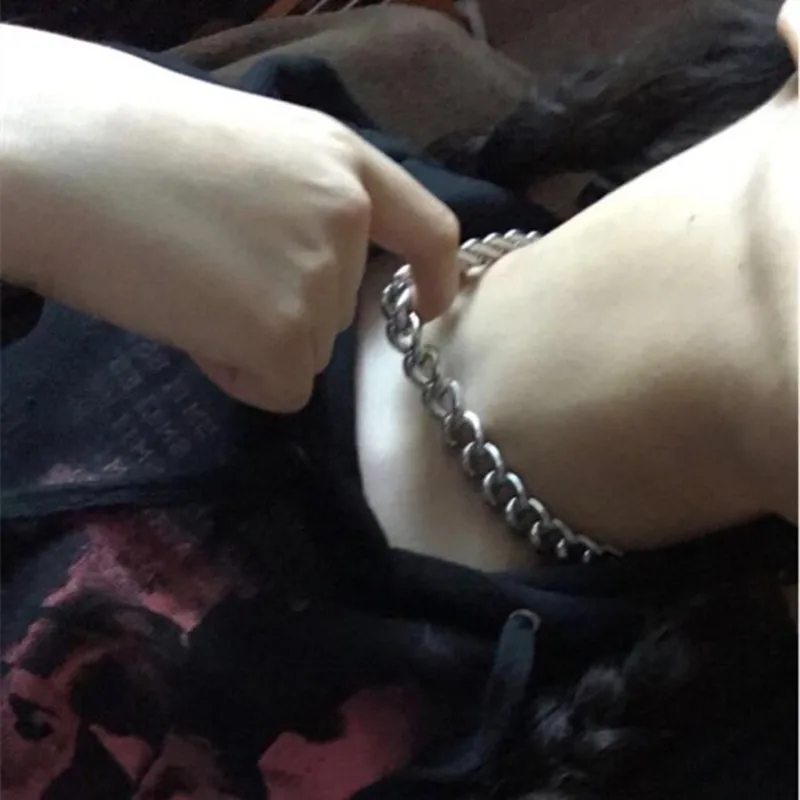 2018 готическое массивное ожерелье-чокер из нержавеющей стали ожерелье в стиле