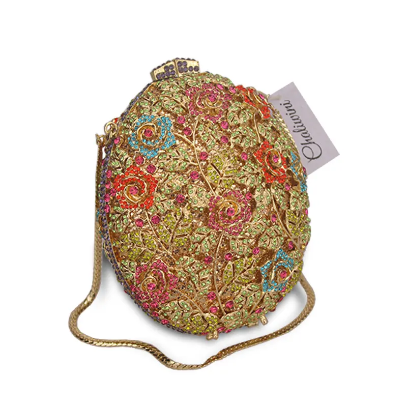 Лидер продаж роскошная женская вечерняя сумка клатч с цветами и кристаллами