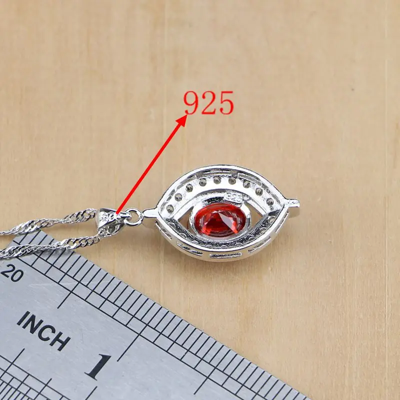 Винтажное ювелирное изделие из стерлингового серебра 925 пробы с красным