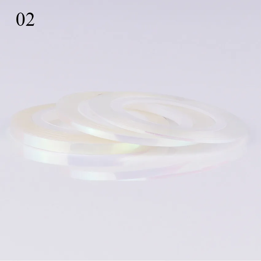 Mermaid White 3 шт ногтей чередование ленты линии стикеры голографическая Конфета "Русалка" цвет клей наклейка DIY 3D дизайн ногтей Маникюр украшения - Цвет: Mermaid White