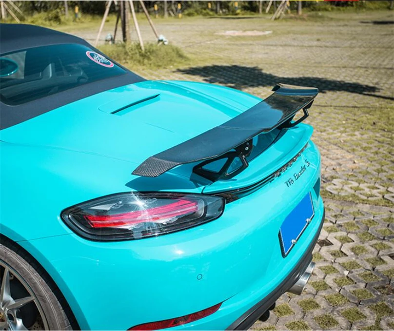 Спойлеры из углеродного волокна для Porsche 911 718 Boxster Cayman 2016-2020 спойлер высокого