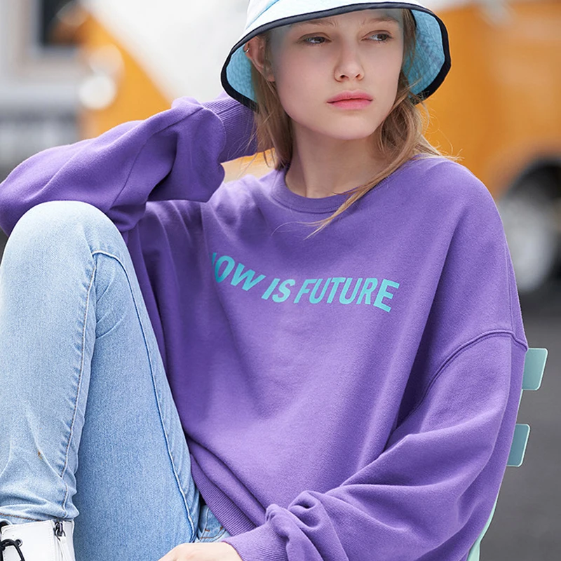 Toyouth Для женщин толстовка теплая зима Толстовка Осень Harajuku Повседневное топы с