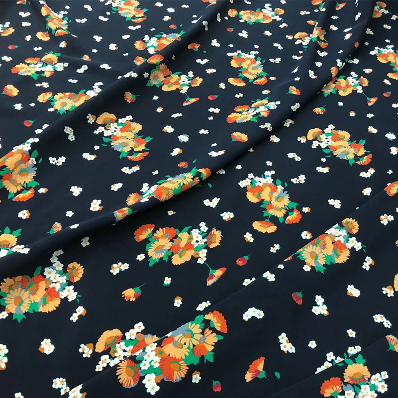 Новинка 2019 ткань из натурального шелка с цифровой печатью шелковая