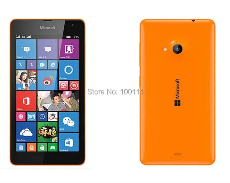 Разблокированный Оригинальный сотовый телефон Nokia Lumia 535 5 0 &quotсенсорный экран