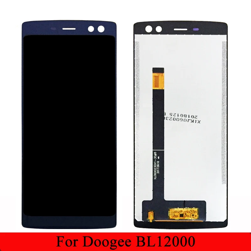 Черный/синий Для Doogee BL12000 ЖК дисплей + сенсорный экран дигитайзер сборка Замена
