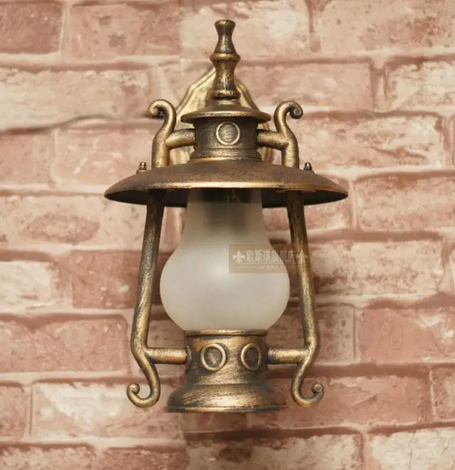 Модный винтажный бронзового цвета водонепроницаемый наружный светильник ретро