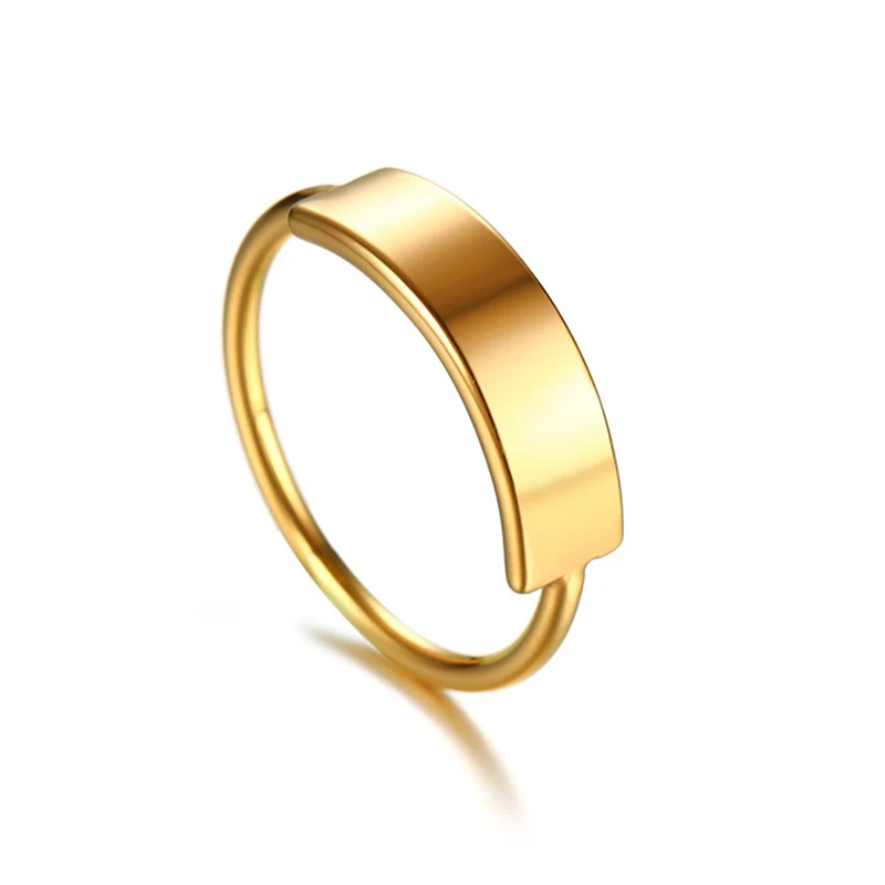Женское модное кольцо золотого цвета качественное свадебное из нержавеющей