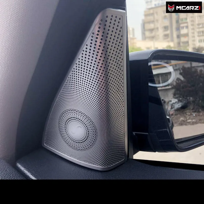 Автомобильный Стайлинг внутренняя отделка автомобиля аудио динамик крышка из нержавеющей стали для Mercedes Benz GLK220 250 300 350X204 аксессуары