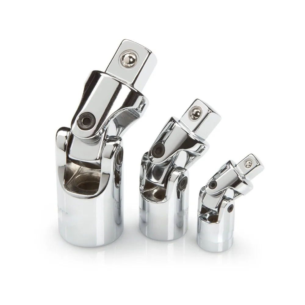 

3 Pcs Impact Universal Joint Socket Set Swivel Hand Tools U-Joint 1/4-Inch 3/8-Inch 1/2-Inch Drive Set Socket Wrench Joint