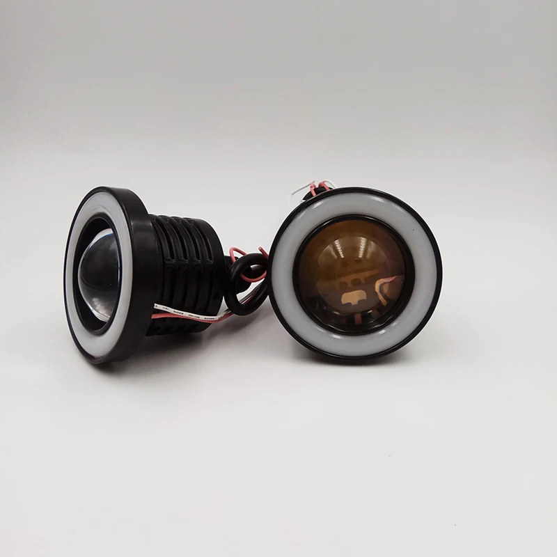 Автомобиль мигает 1 пара Автомобильные светодиодные RGB красочные удара туман Ангельские глазки фара DRL днем Бег Light 2.5 3.0 3.5 дюйма 64 мм 76 мм 89 мм