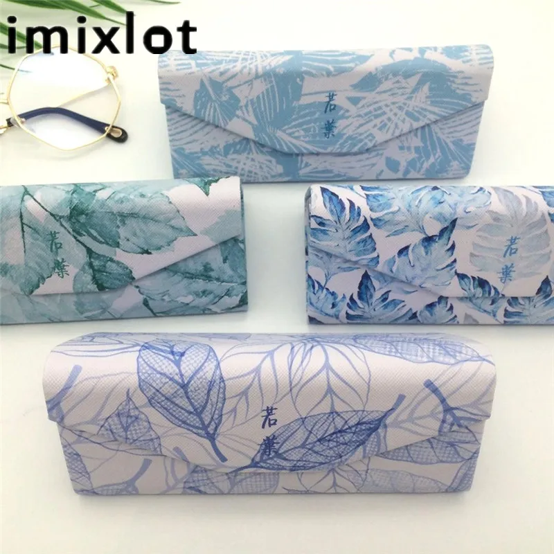 IMIXLOT Новое поступление солнцезащитные очки чехол Портативный листья треугольный