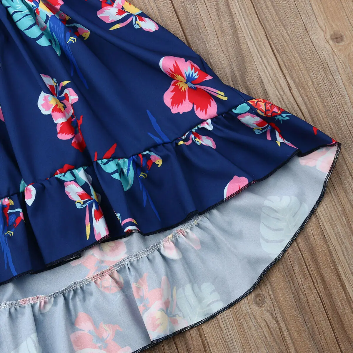 2-7Y Summer Kids Baby Girl Dress Sleeveless V-neck Floral Boho Princess Girls Pageant Dresses Sundress Clothes | Детская одежда и