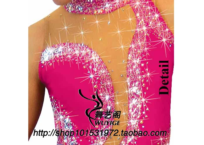 ice skating dress competition girls free shipping figure pink for H882 |