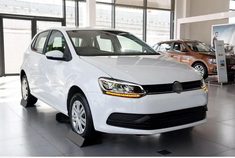 Стайлинга автомобилей H7 корпус передней фары для VW Polo фары Polo 2011- светодиодный фар DRL Объектив Двойной Луч Биксеноновая