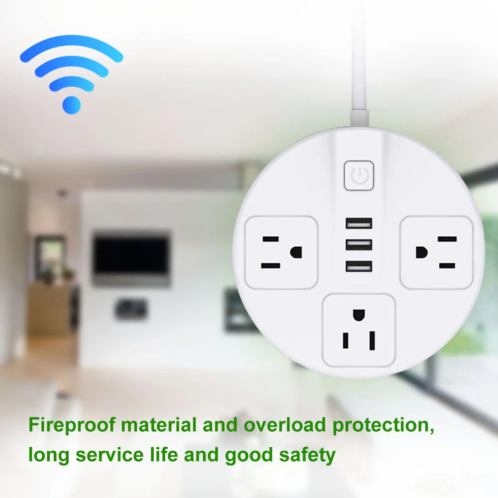 Совместимая защитная лента сетевой фильтр Wi Fi розетка переключатель с 3